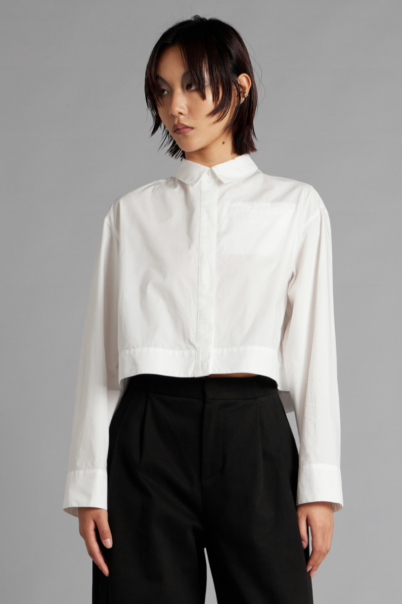 Off-White Rellik Cropped Cotton Shirt