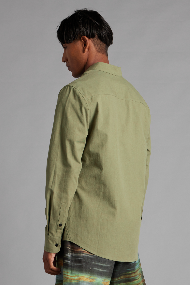Leaf Green Jeeva Cotton Shirt