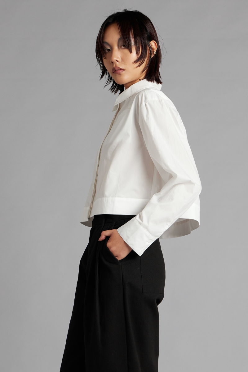 Off-White Rellik Cropped Cotton Shirt