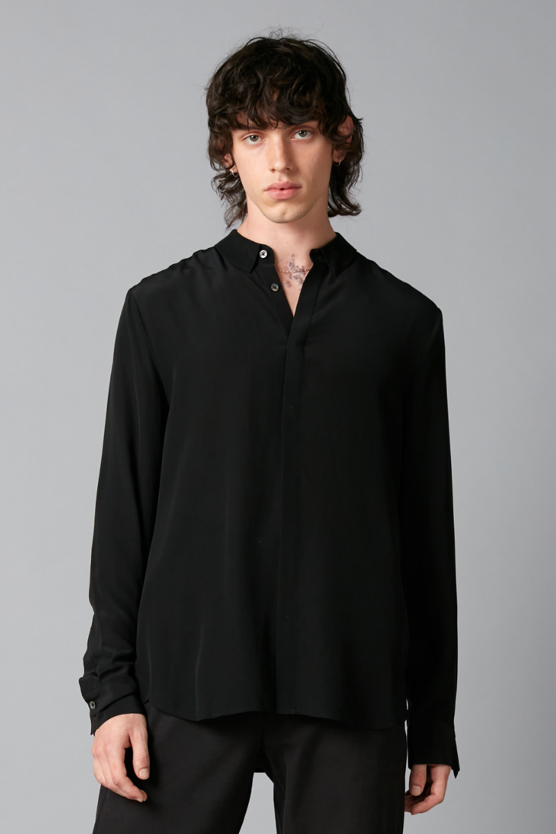 Black Ryo Silk GenderU Shirt